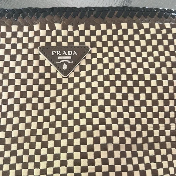Prada Leather Woven Clutch - Picture 9 of 14